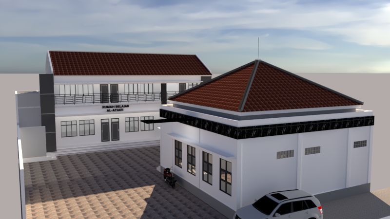 Ilustrasi Rumah Belajar dan Mushola Al-Atsari